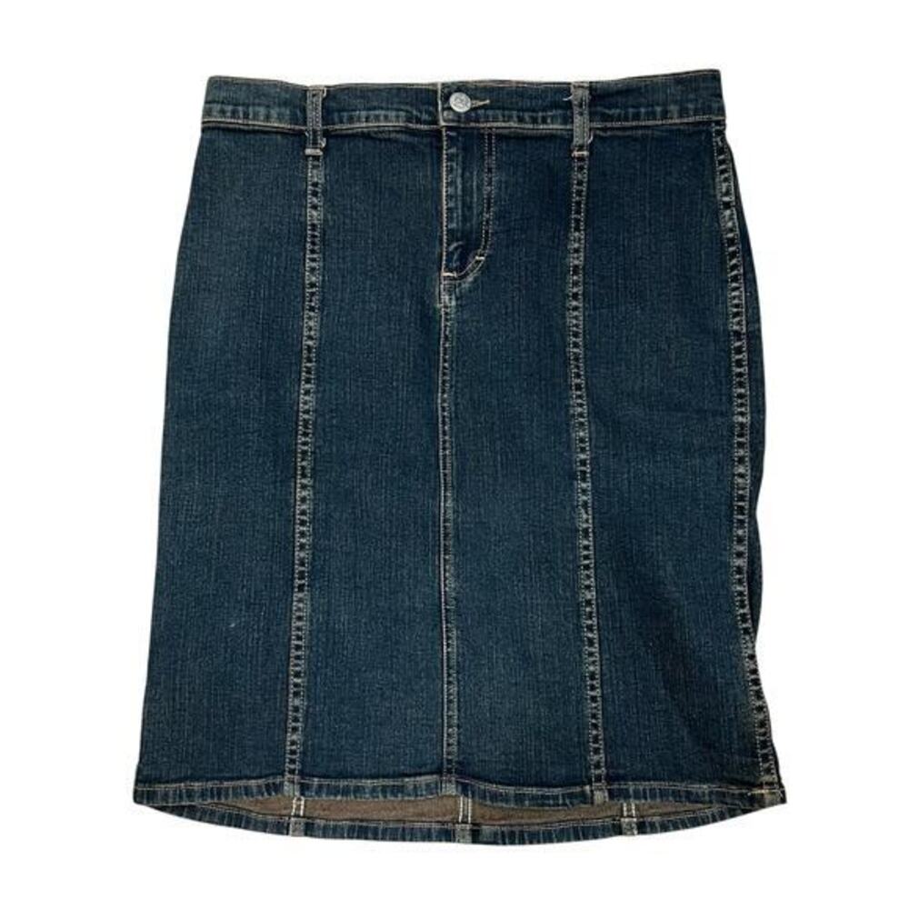 Blue Asphalt VTG Blue Jean Denim Skirt Sz 8